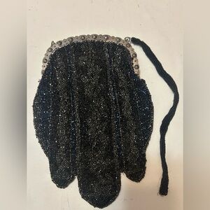 Black Beaded Evening Bag vintage